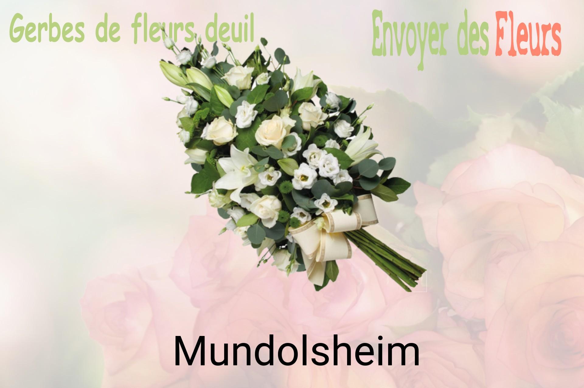 Gerbe de fleurs de deuil livrée à Mundolsheim